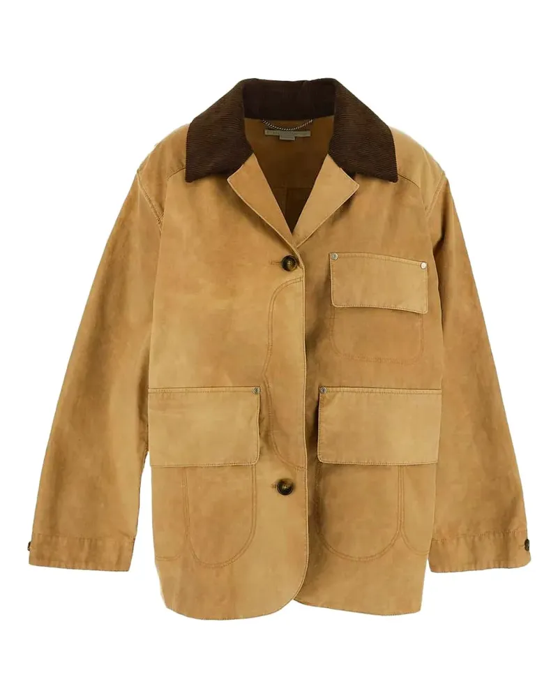Stella McCartney Jacke mit Logo-Patch - Braun Braun