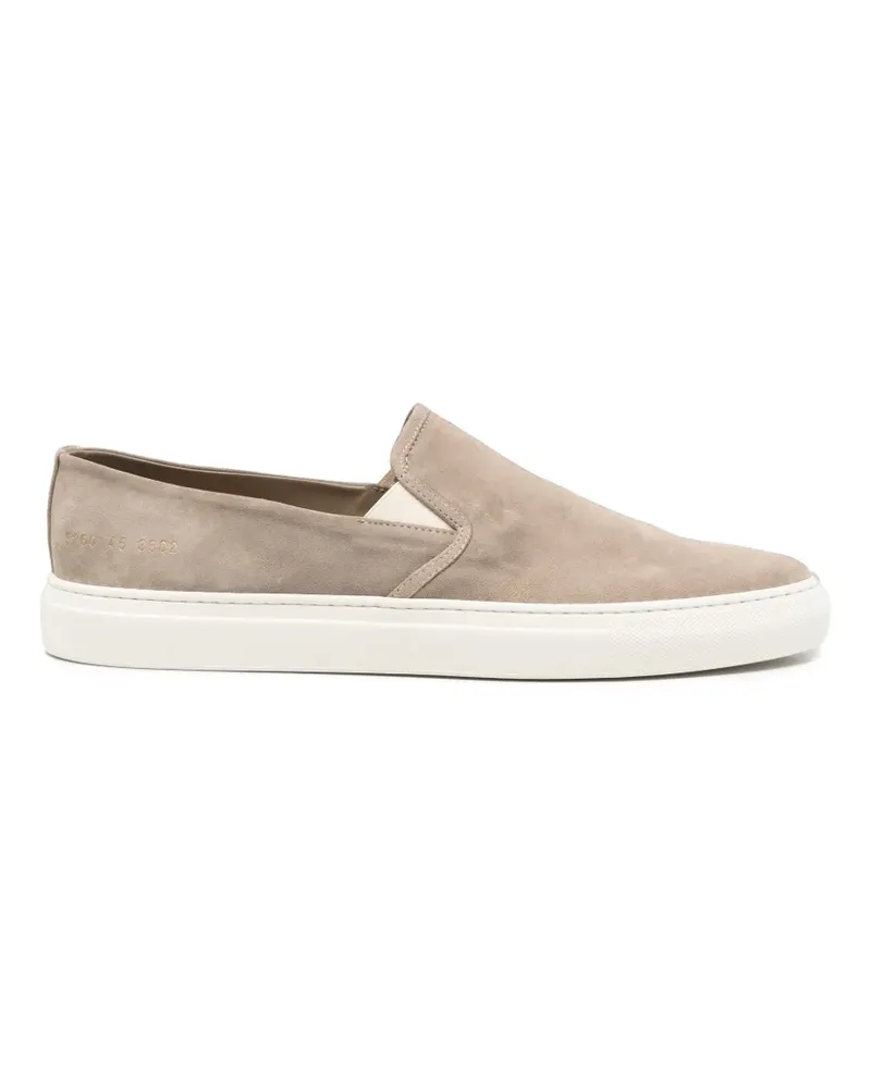Common Projects Minimal Slip-On-Sneakers aus Wildleder - Nude Nude