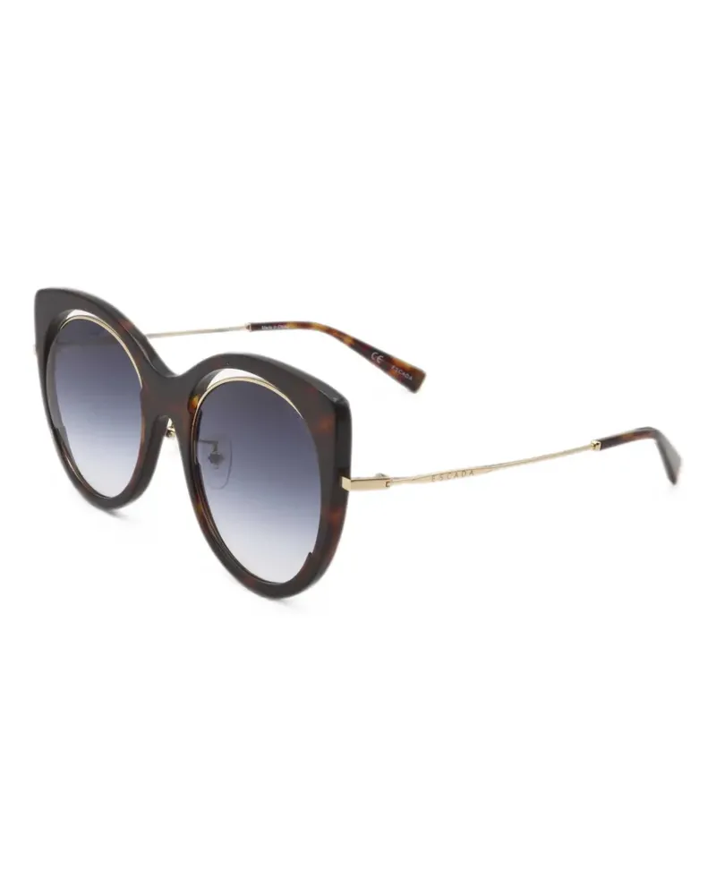 Escada Cat-Eye-Sonnenbrille in Schildpattoptik - Braun Braun