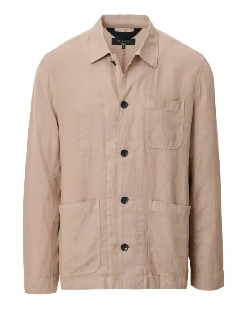 Rag & Bone Evan linen shirt jacket - Nude Nude
