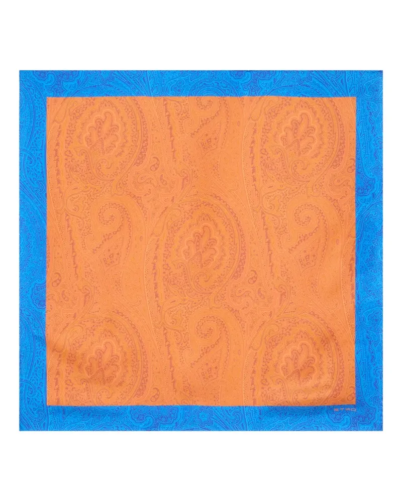 Etro paisley silk scarf - Orange Orange