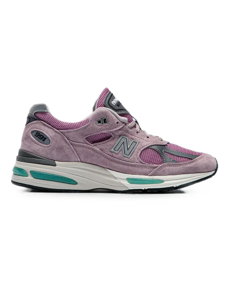 New Balance 991v2 Sneakers mit Einsätzen - Violett Violett