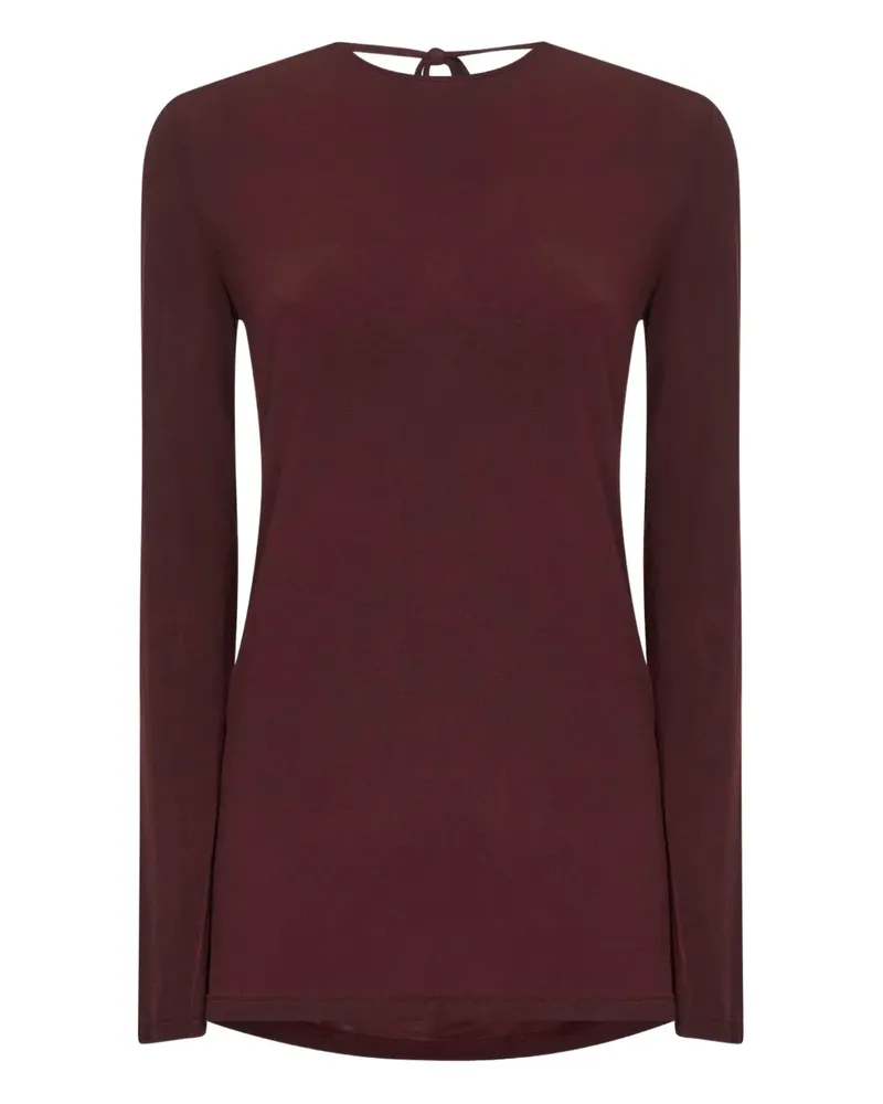 Uma Wang Langarmshirt mit drapiertem Rücken - Rot Rot