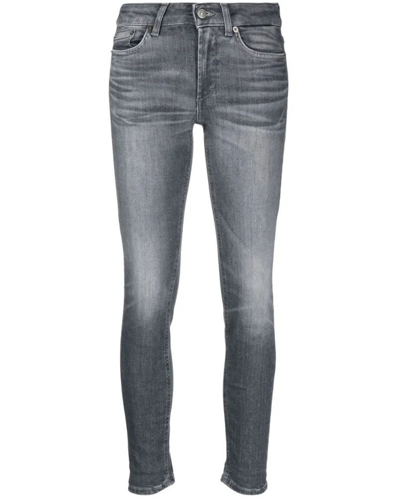 Dondup Skinny-Jeans mit hohem Bund Grau