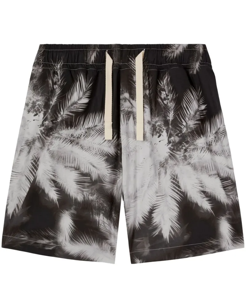 Palm Angels Blueprint Palms Joggingshorts - Schwarz Schwarz