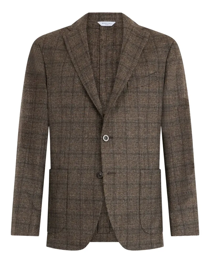 Boglioli checked single-breasted blazer - Braun Braun