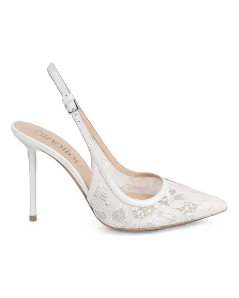 NINALILOU Slingback-Pumps - Weiß Weiß