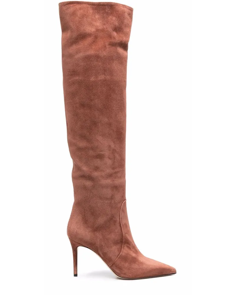 Scarosso Kniehohe Wildlederstiefel - Rosa Rosa