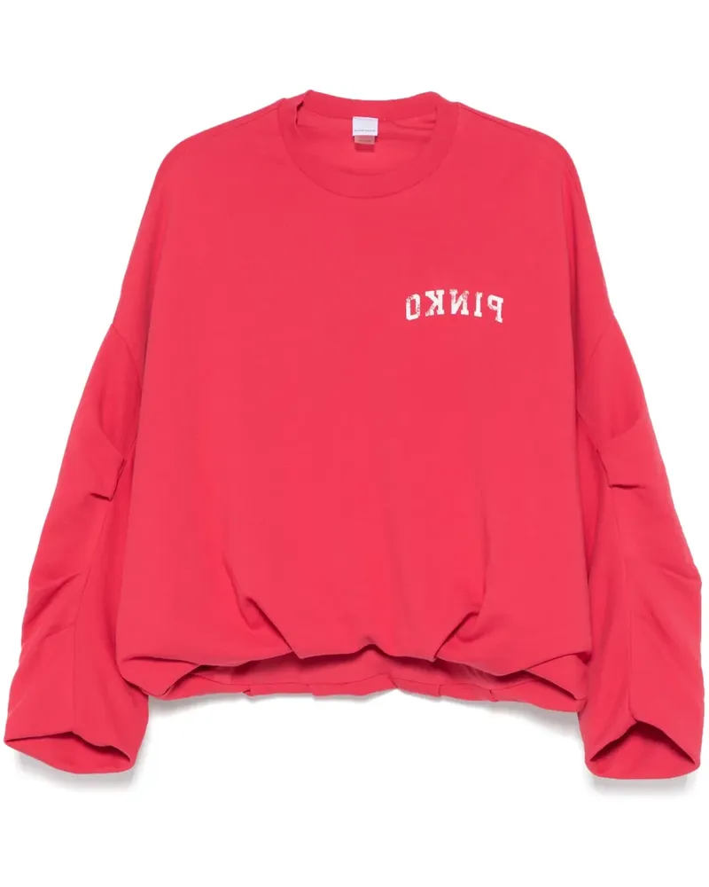 Pinko Sweatshirt mit Logo-Print - Rot Rot
