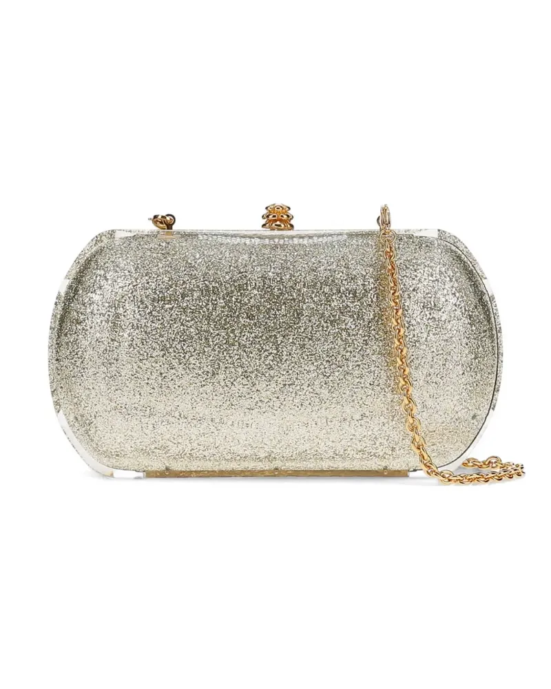 Tyler Ellis Giulia glitter-effect clutch bag - Silber Silber