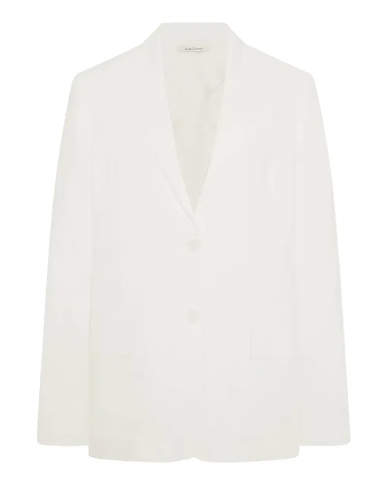 Another Tomorrow single-breasted linen blazer - Weiß Weiß