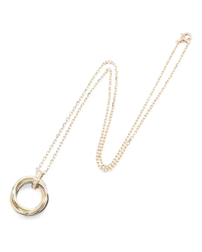 Cartier 2010s Trinity Pearl Halskette mit Diamant - Gold Gold