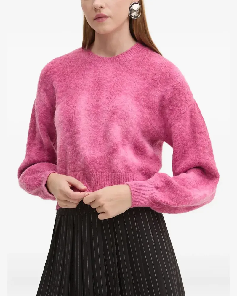 Desigual Gerippter Strickpullover - Rosa Rosa