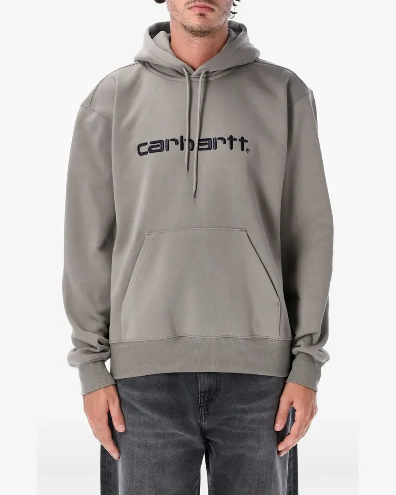 Carhartt WIP logo-embroidered drawstring hoodie - Grau Grau