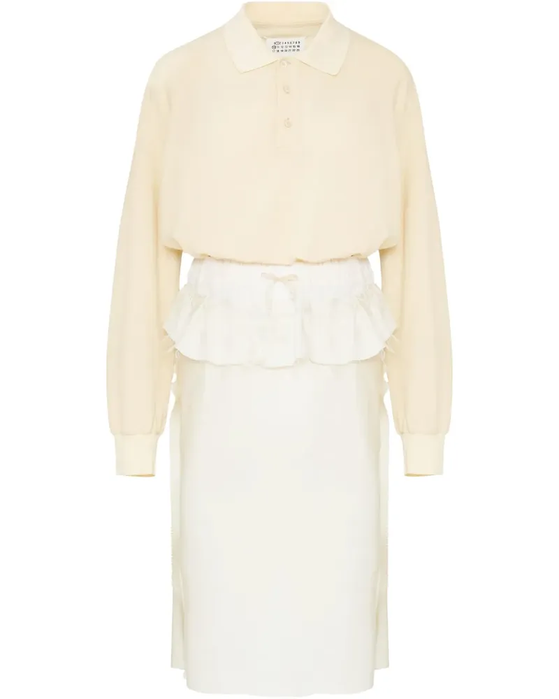 Maison Margiela Langärmeliges Midikleid - Weiß Weiß