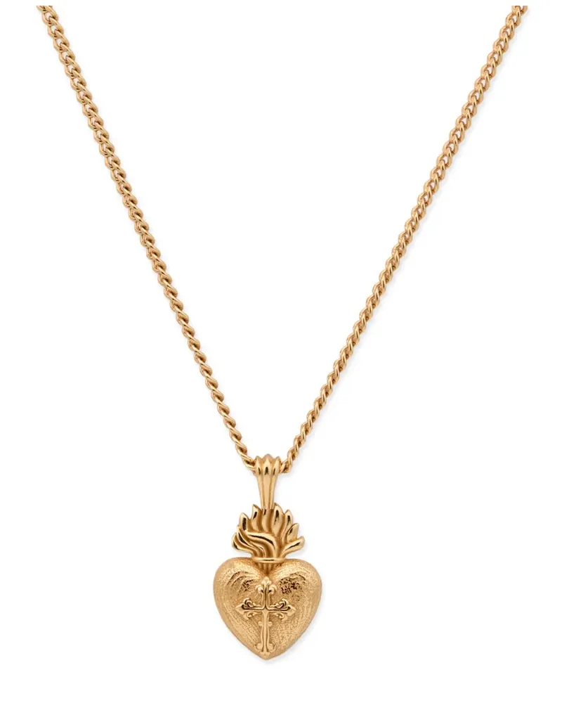 Emanuele Bicocchi Kleine Sacred Heart Halskette - Gold Gold