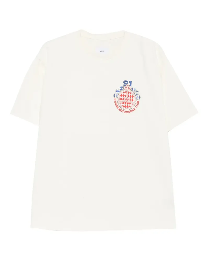 RHUDE T-Shirt mit grafischem Print - Nude Nude