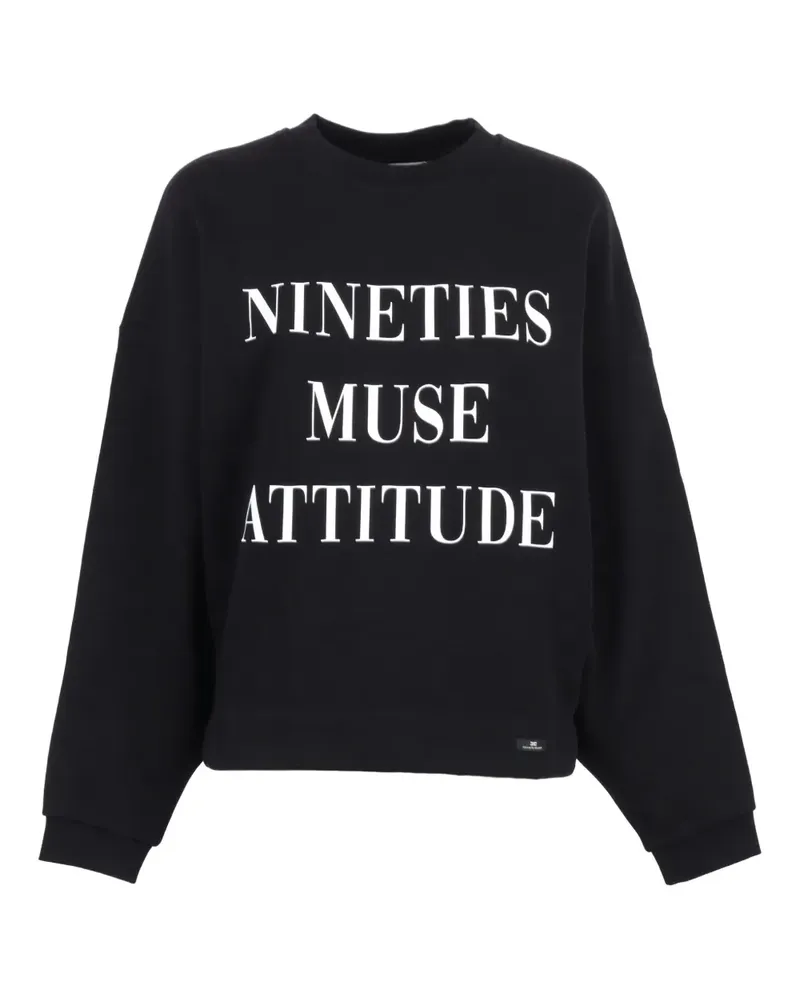 Elisabetta Franchi Klassisches Sweatshirt - Schwarz Schwarz