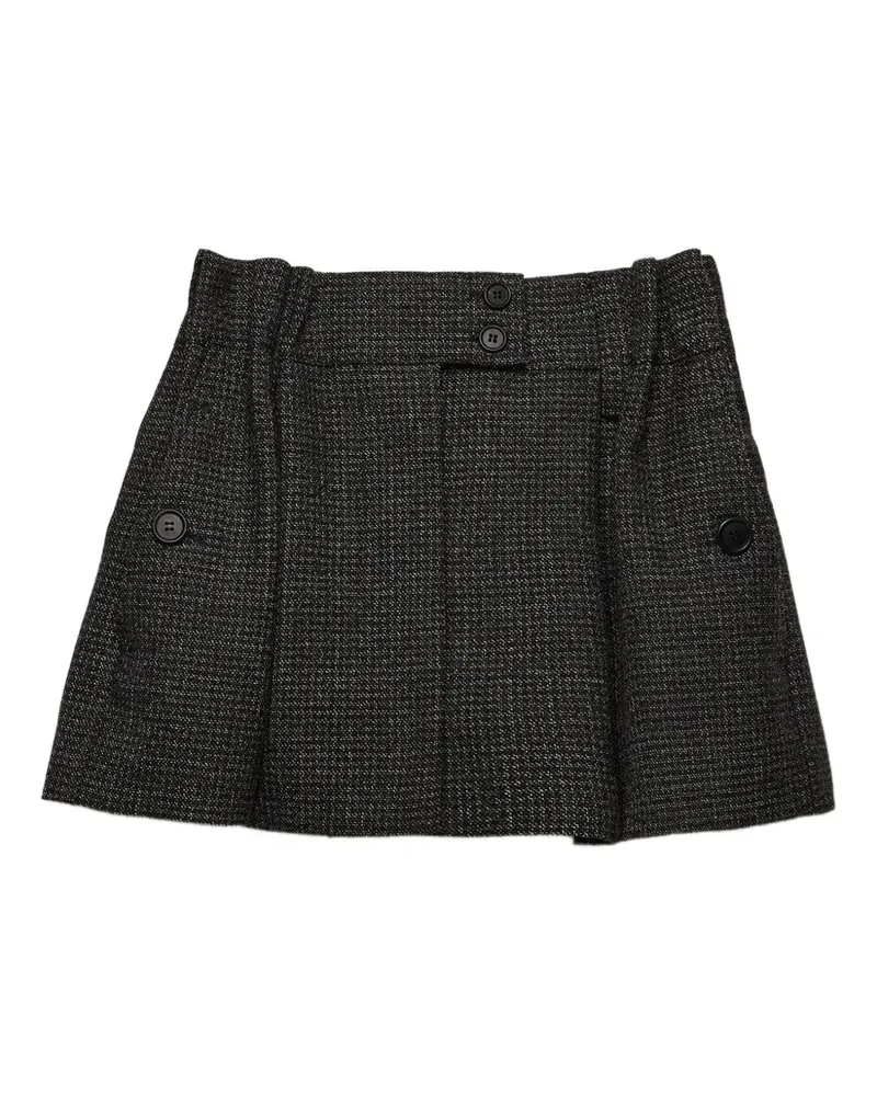 Prada Minirock mit Karomuster - Schwarz Schwarz