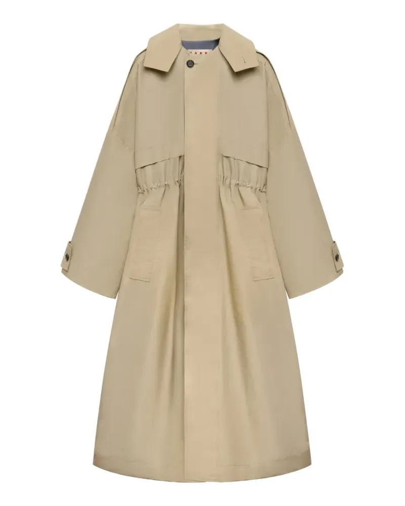 Marni belted storm-placket trench coat - Nude Nude