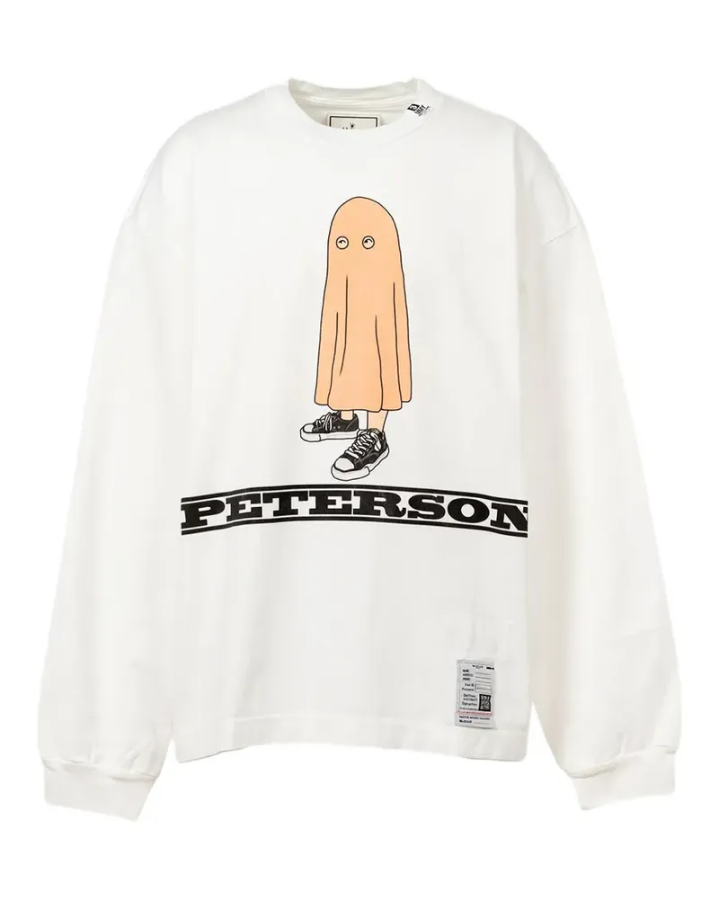 MIHARAYASUHIRO Langarmshirt mit Print - Weiß Weiß