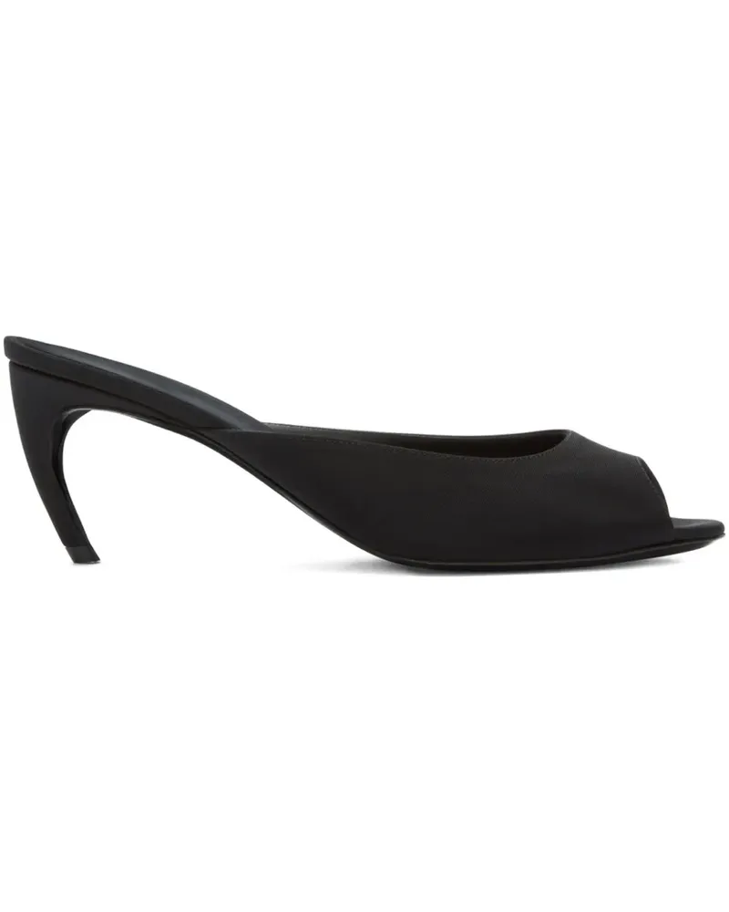 ATTICO Ada Peeptoe-Mules mit Absatz 65mm - Schwarz Schwarz
