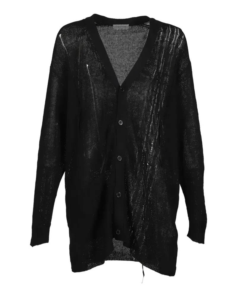 Yohji Yamamoto Geknöpfter Cardigan - Schwarz Schwarz