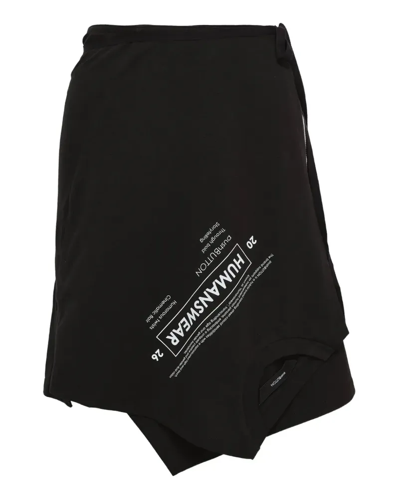 pushBUTTON tie-waist mini skirt - Schwarz Schwarz