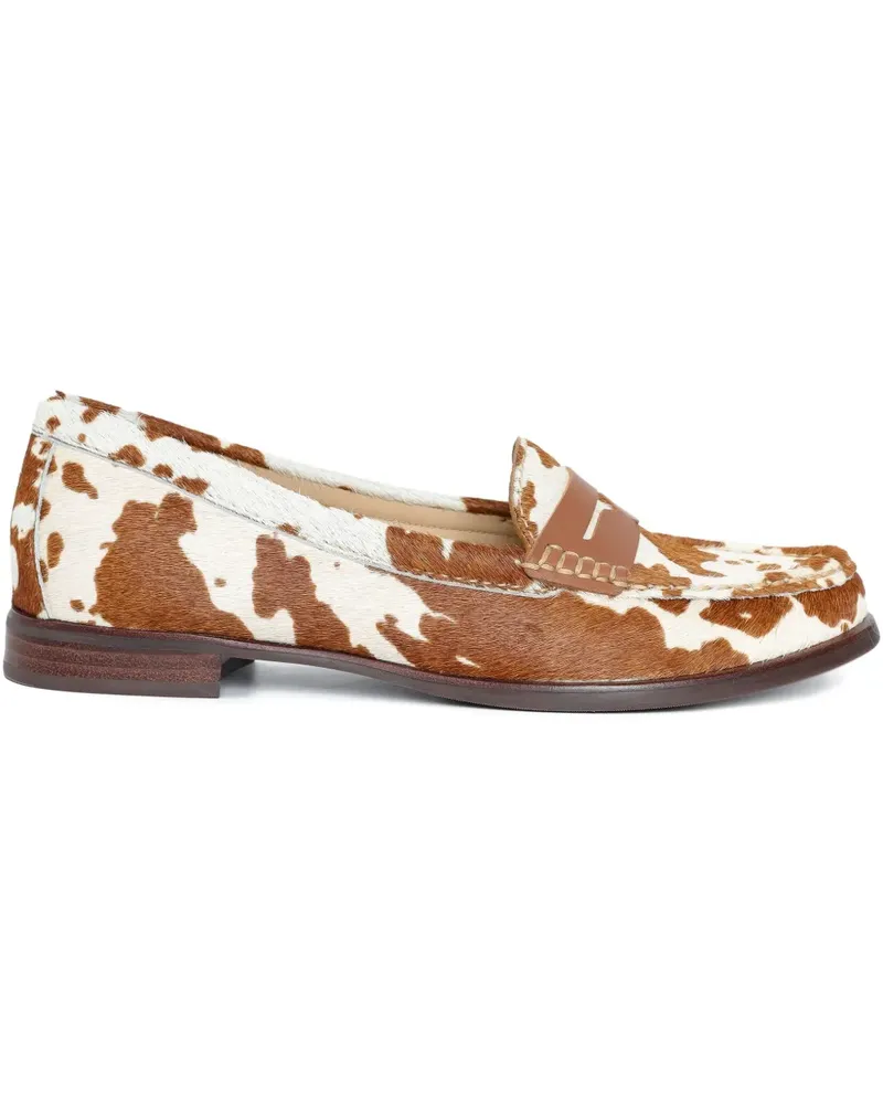 Sarah Chofakian Choux animal-print loafers - Weiß Weiß