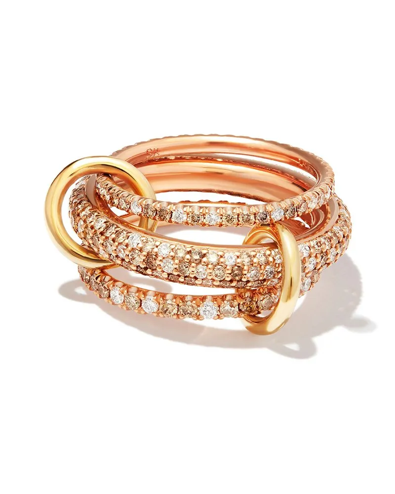 Spinelli Kilcollin 18kt Nova Rose Rotgoldring mit Diamanten Gold