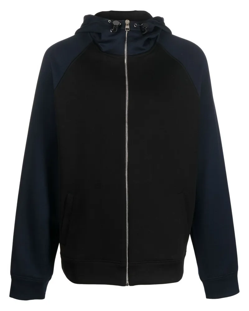 Alexander McQueen Kapuzenjacke in Colour-Block-Optik - Schwarz Schwarz