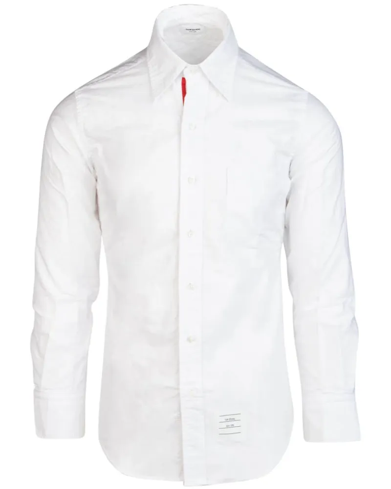 Thom Browne Hemd mit dekorativem Grosgrain-Band - Weiß Weiß
