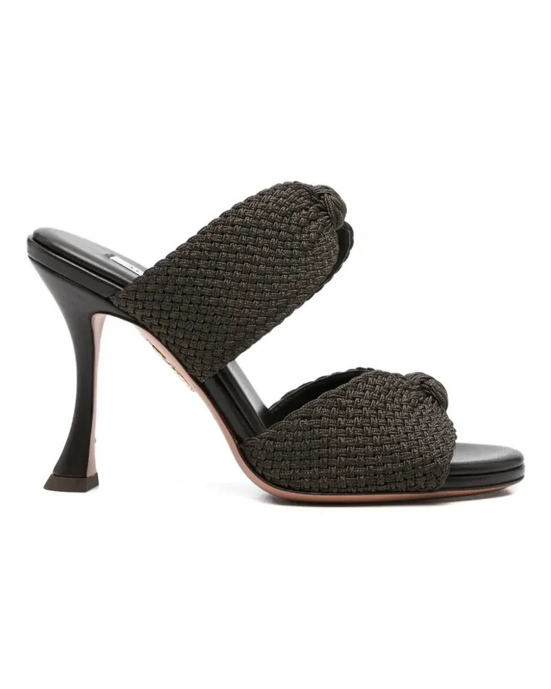 Aquazzura knot-detail woven sandals - Schwarz Schwarz
