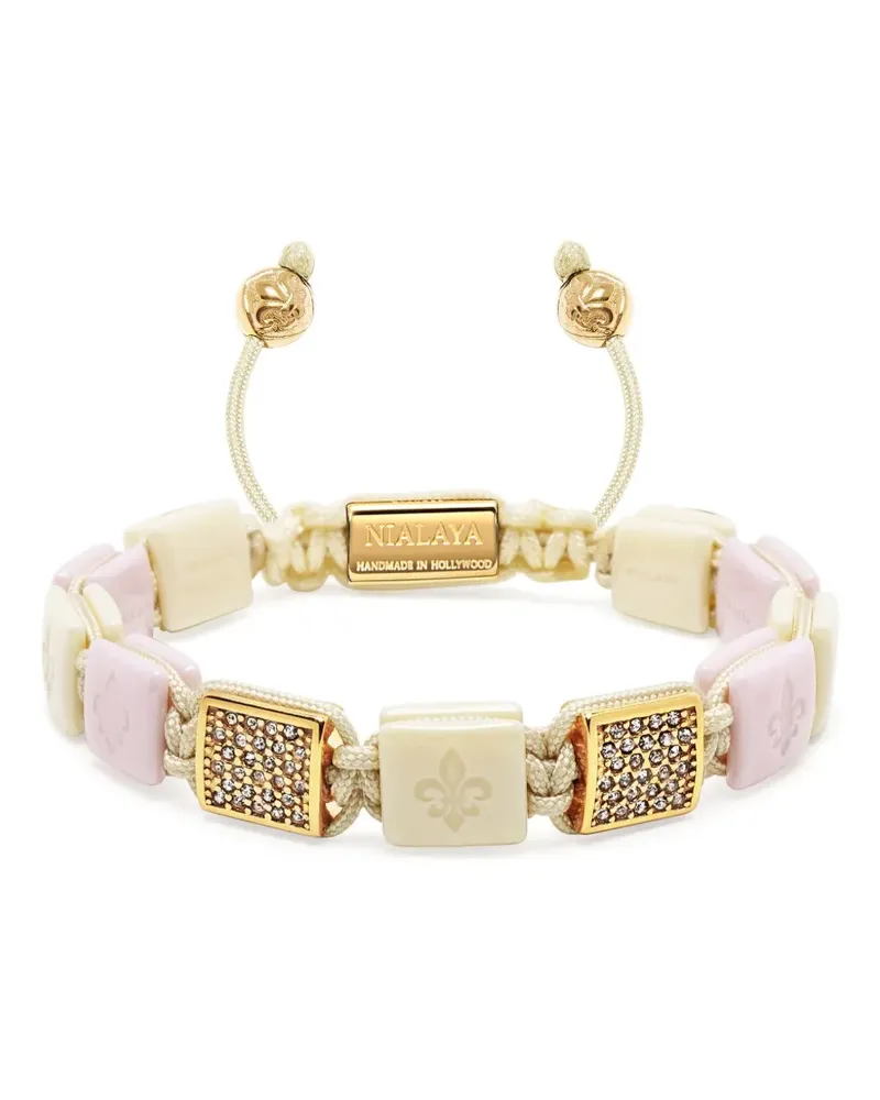 Nialaya Ceramic Flatbead Armband - Nude Nude