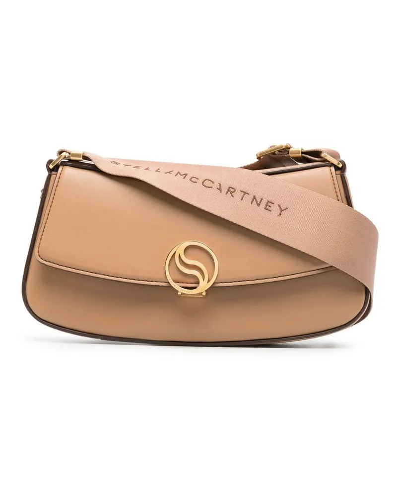 Stella McCartney Schultertasche mit Logo - Braun Braun
