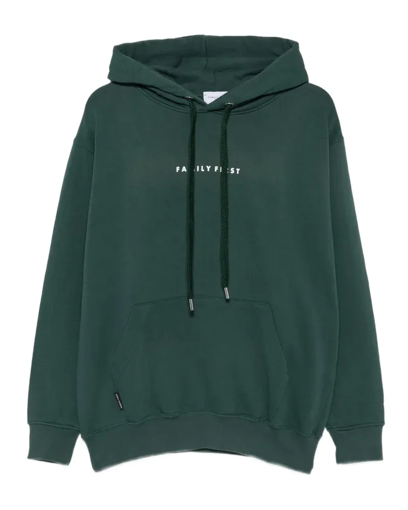 Family First Hoodie mit Logo-Print - Grün Grün