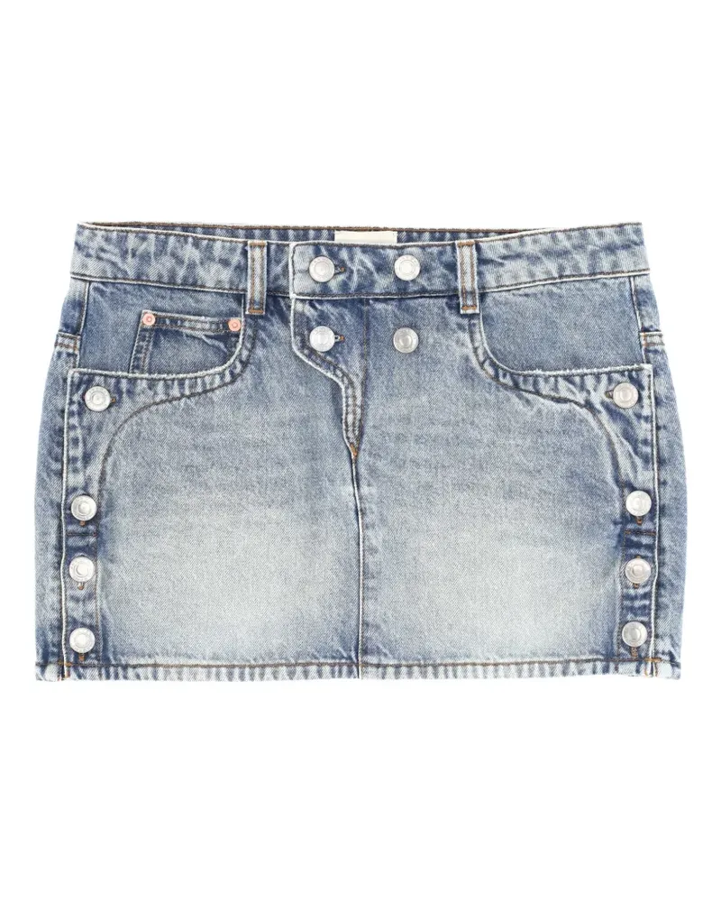 Isabel Marant button-embellished denim mini skirt - Blau Blau