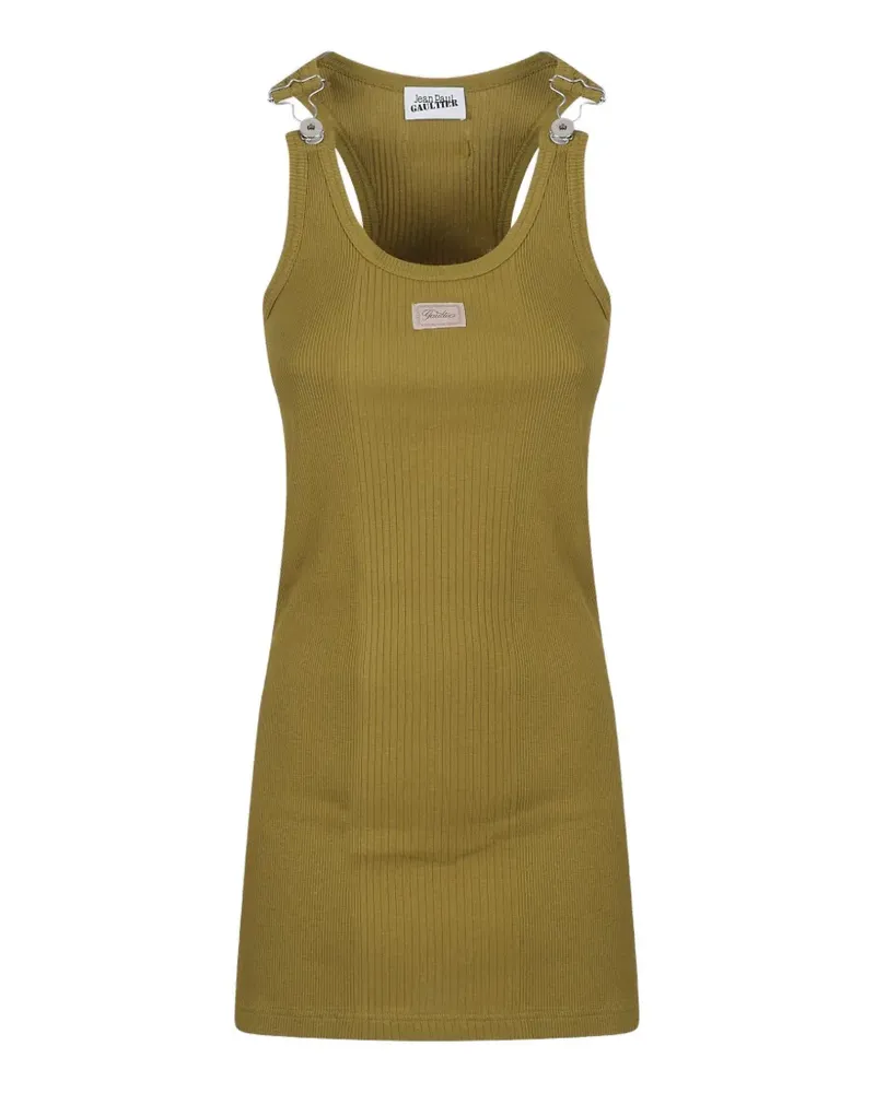Jean Paul Gaultier ribbed-knit mini dress - Grün Grün