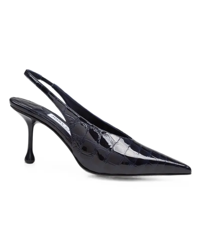 Jimmy Choo Isa croc-effect slingback pumps - Blau Blau