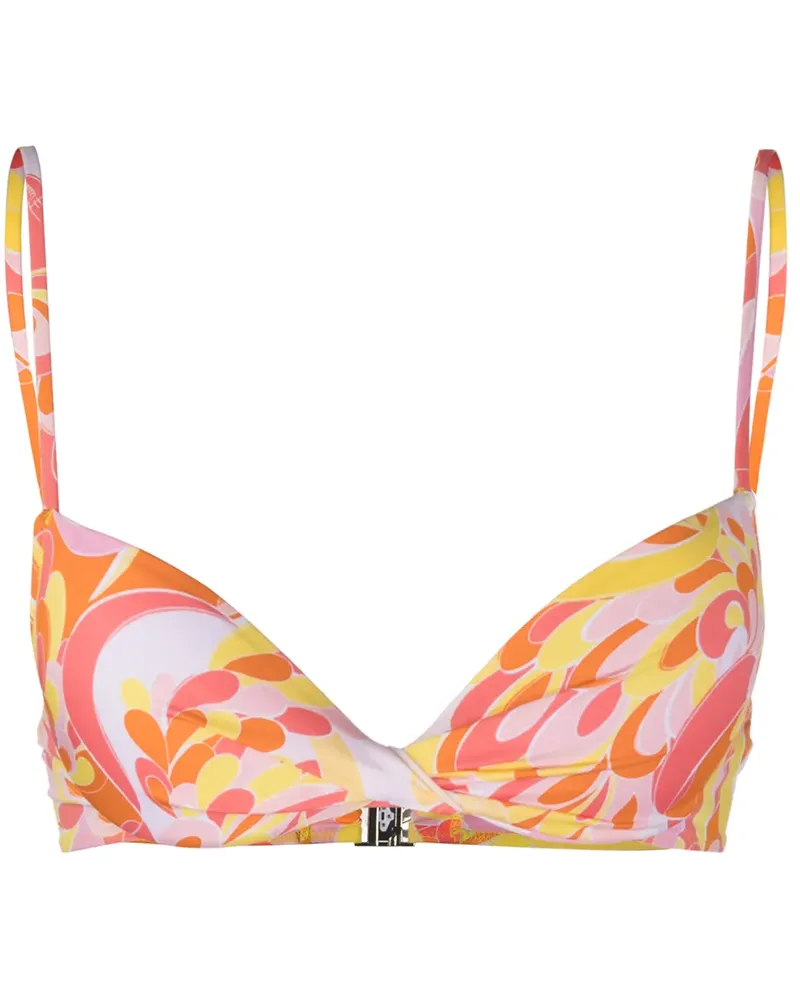 Emilio Pucci Bikinioberteil mit abstraktem Print - Rosa Rosa