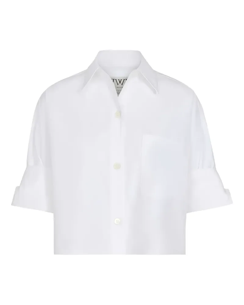 TWP cropped short-sleeve shirt - Weiß Weiß