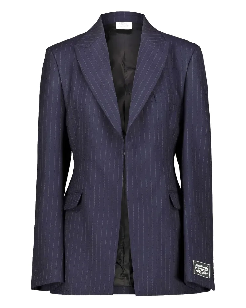 VETEMENTS Sanduhr-Jacke mit Nadelstreifen - Blau Blau