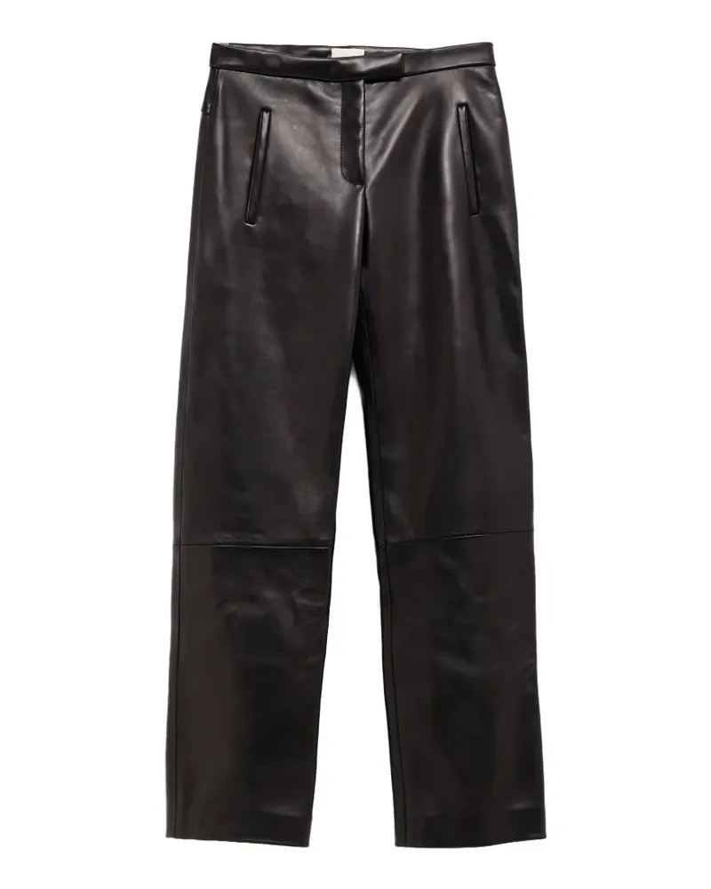 KHAITE Lederhose mit Einsätzen - Schwarz Schwarz