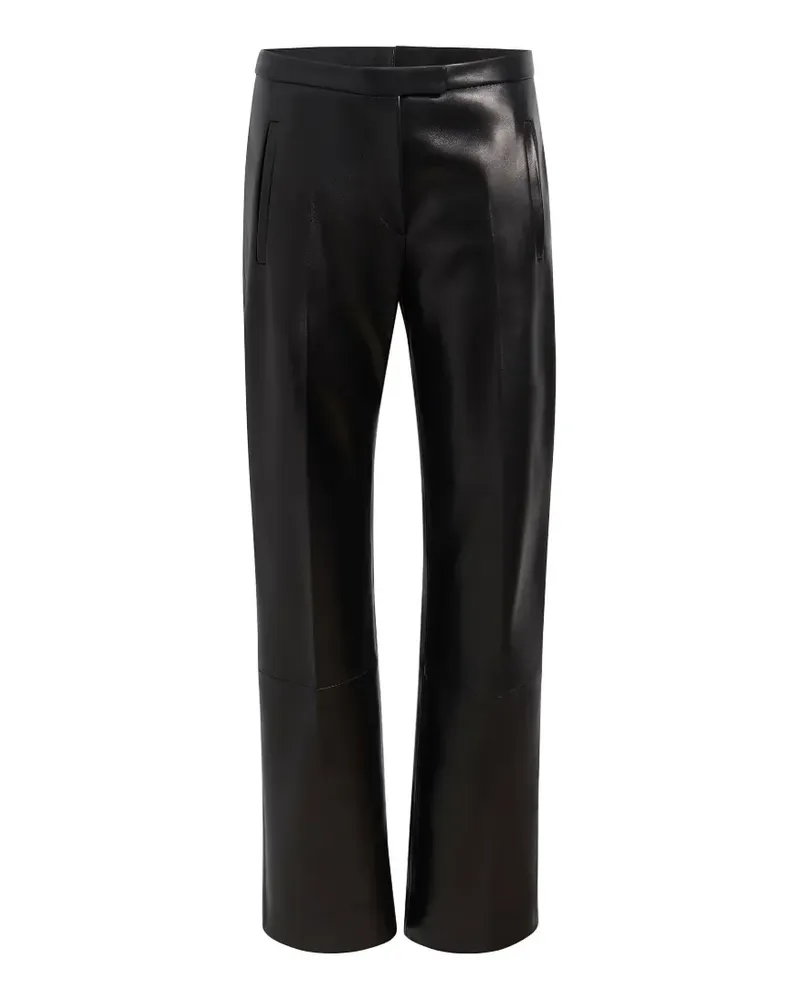 KHAITE Lederhose mit Einsätzen - Schwarz Schwarz