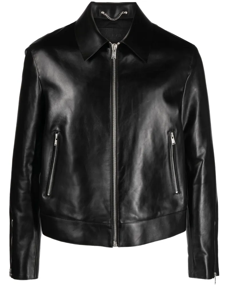 Lanvin Lederjacke mit Reißverschluss - Schwarz Schwarz