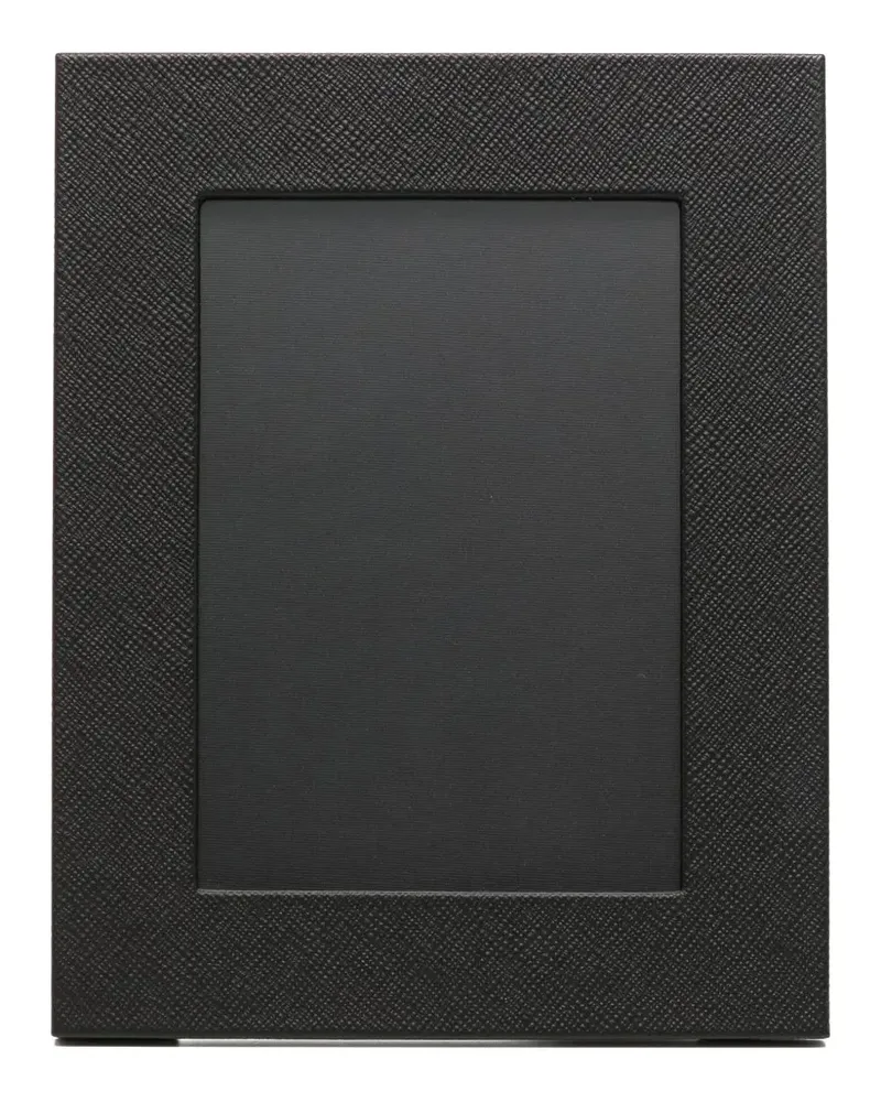 Smythson Bilderrahmen aus Leder - Schwarz Schwarz