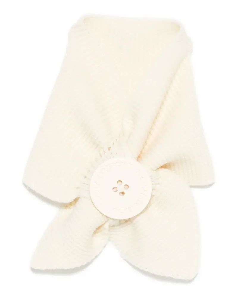 Charles Jeffrey Loverboy Cyclops Schal mit Knopfdetail - Weiß Weiß