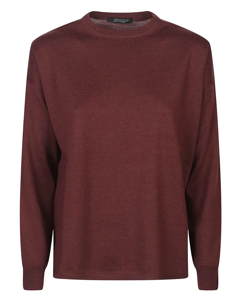 ARAGONA Pullover mit Rundhalsausschnitt - Rot Rot