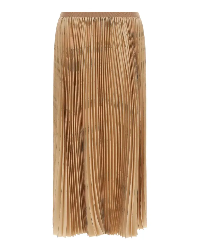 Fabiana Filippi pleated print skirt - Nude Nude