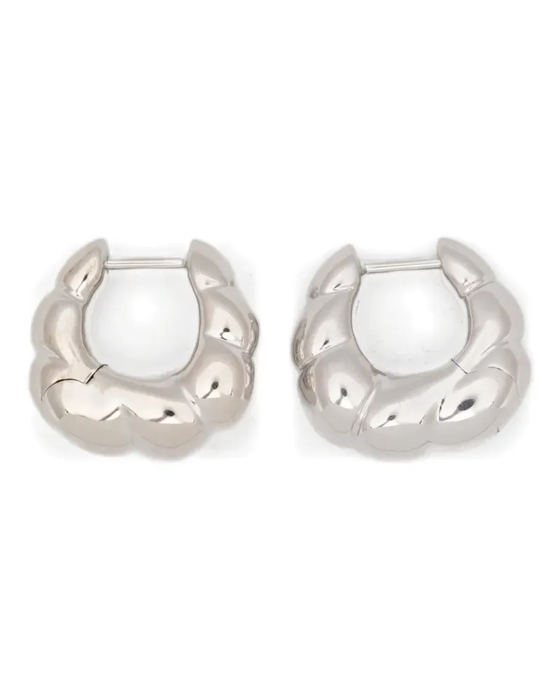Maria Black Robe Huggie earrings - Silber Silber